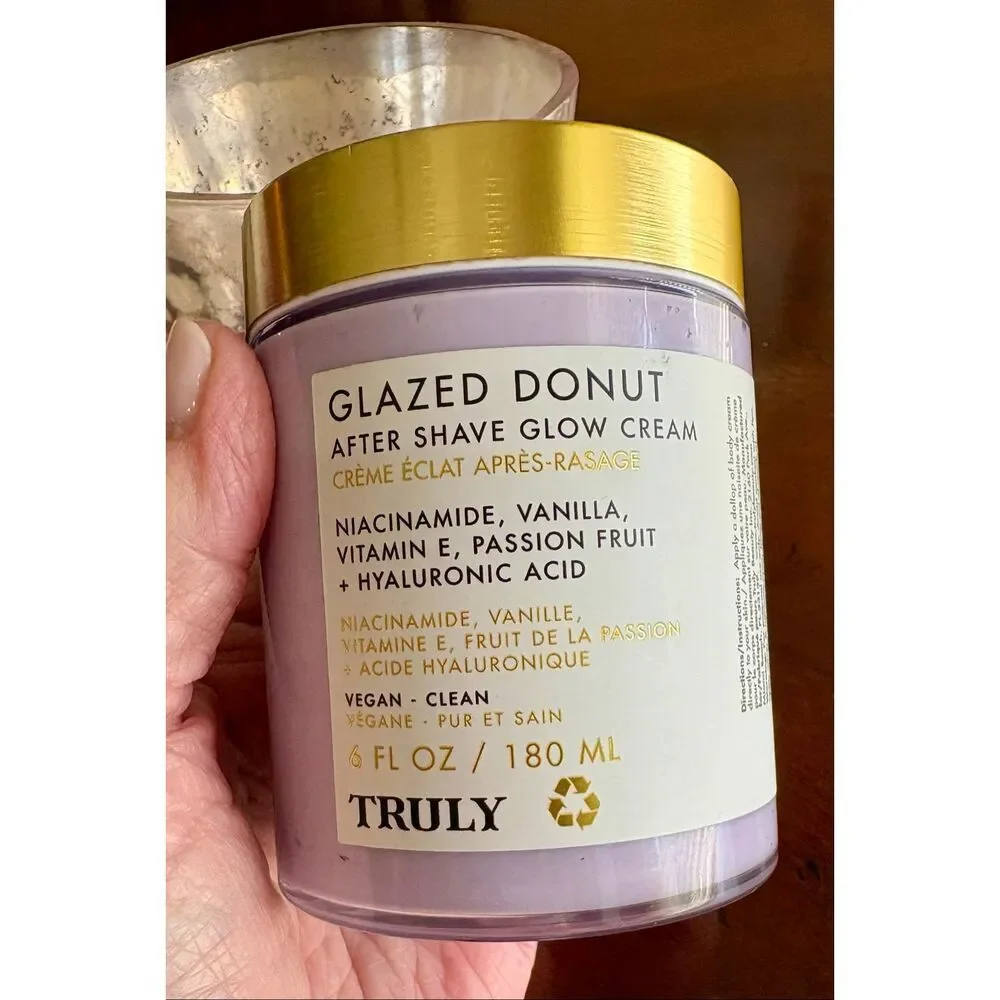 TRULY BEAUTY - NEW Glazed Donut After Shave Glow Cream, 6 oz. No Box - UNISEX
